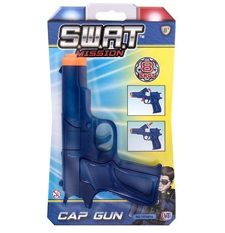 Toy 8-Shot Cap Revolver Kids Action Play with Realistic Firing Sound