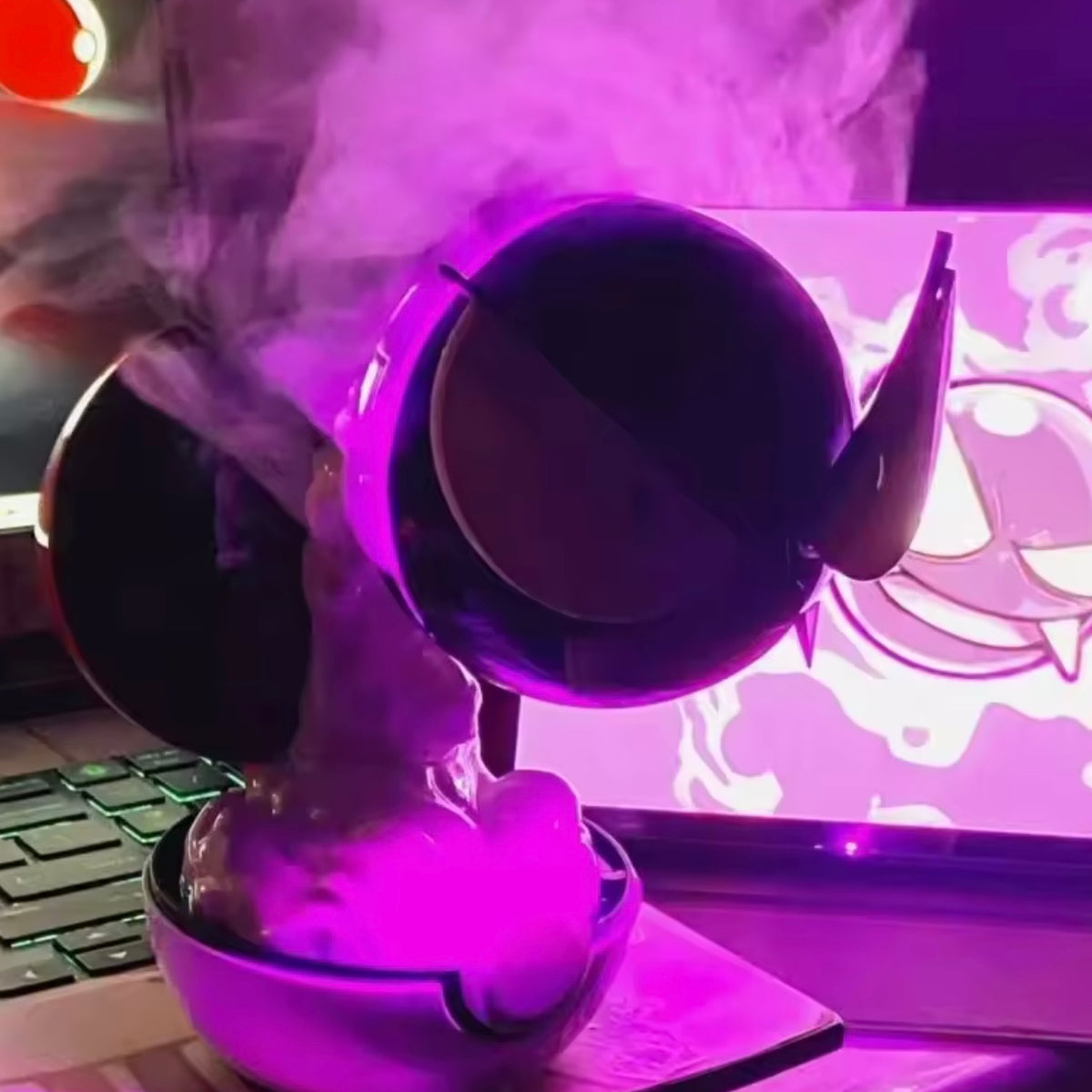 Pokémon Gastly LED Mist Humidifier Night Light USB Rechargeable Ghost Display