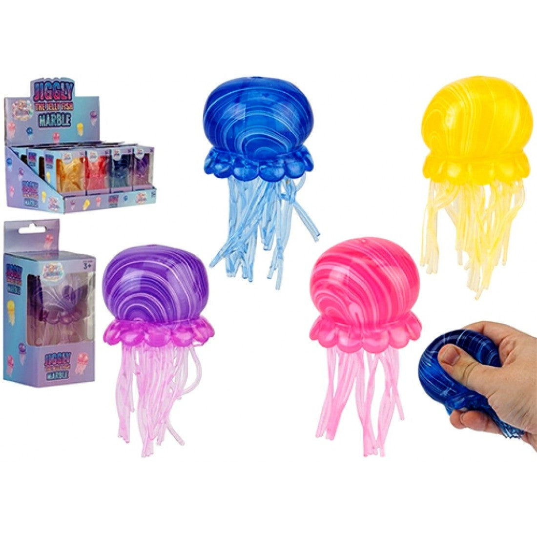Jellyfish Marble Maltose Squishy in Box Fidget Toy
