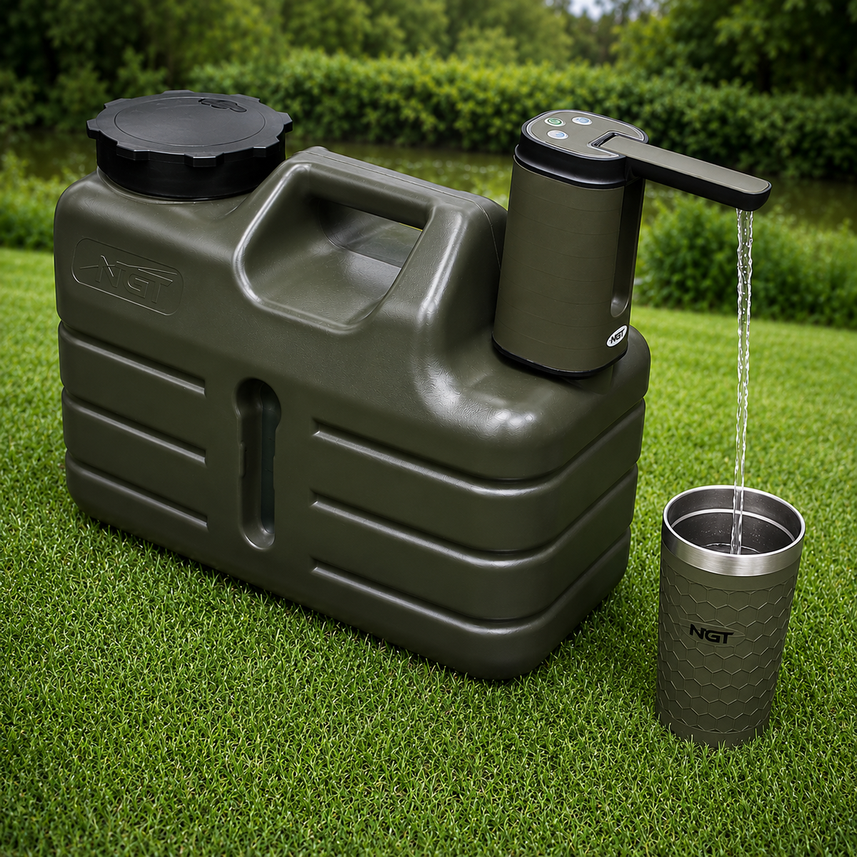 NGT Fishing 11l Water Container & Folding Nozzle Tap