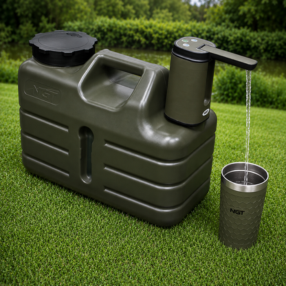 NGT Fishing 11l Water Container & Folding Nozzle Tap