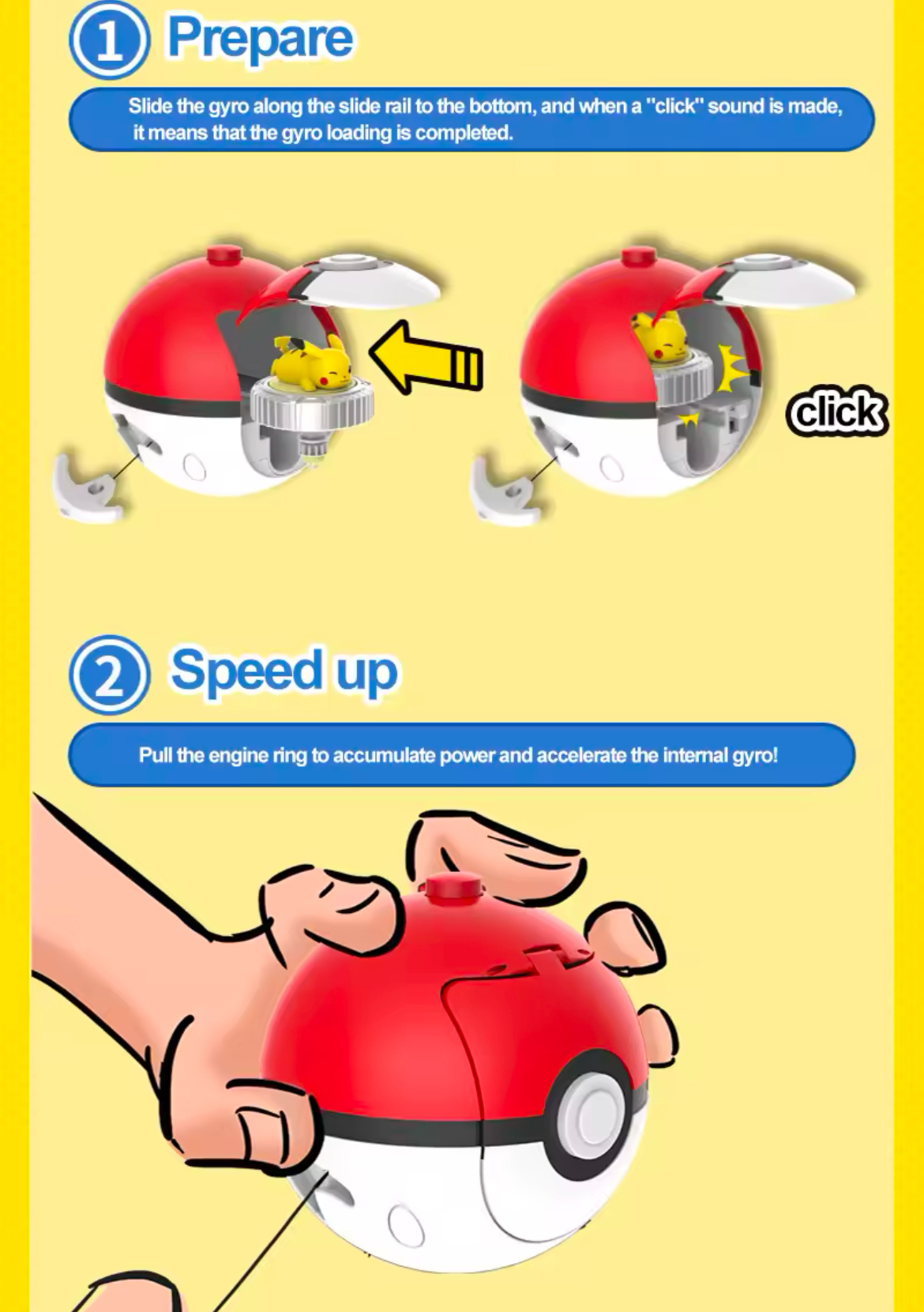 Pokémon Launcher Set Including Yellow Battle Arena Pikachu & Eevee Launchers