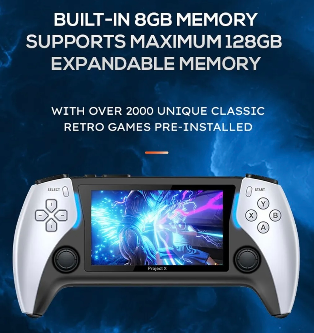 Project X Handheld Game Console 4.3" Screen