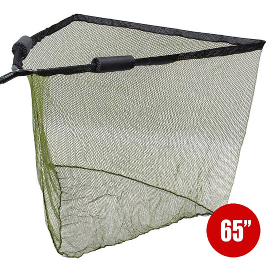 NGT 65" Cat Fish Dual Net Float System and Mesh Loop - Green Mesh with Metal 'V'