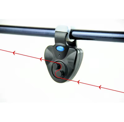 Fishing Bite Alarm With LED Indicator Battery Powered Clip On Rod