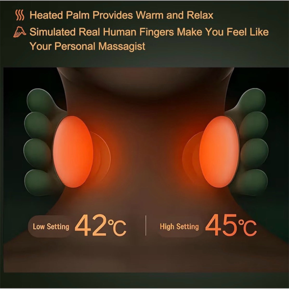 Shiatsu Portable Neck and Back Massager Electric Deep Tissue 4D Pain Relief