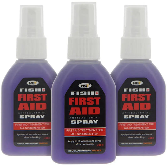 NGT Fish Aid Antibacterial 50ml Fishing Carp Care Spray Pack of 3