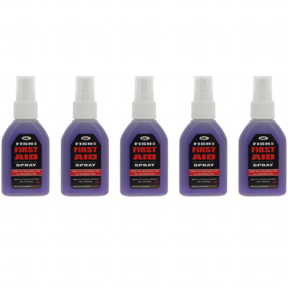 NGT Fish Aid Antibacterial 50ml Fishing Carp Care Spray Pack of 5
