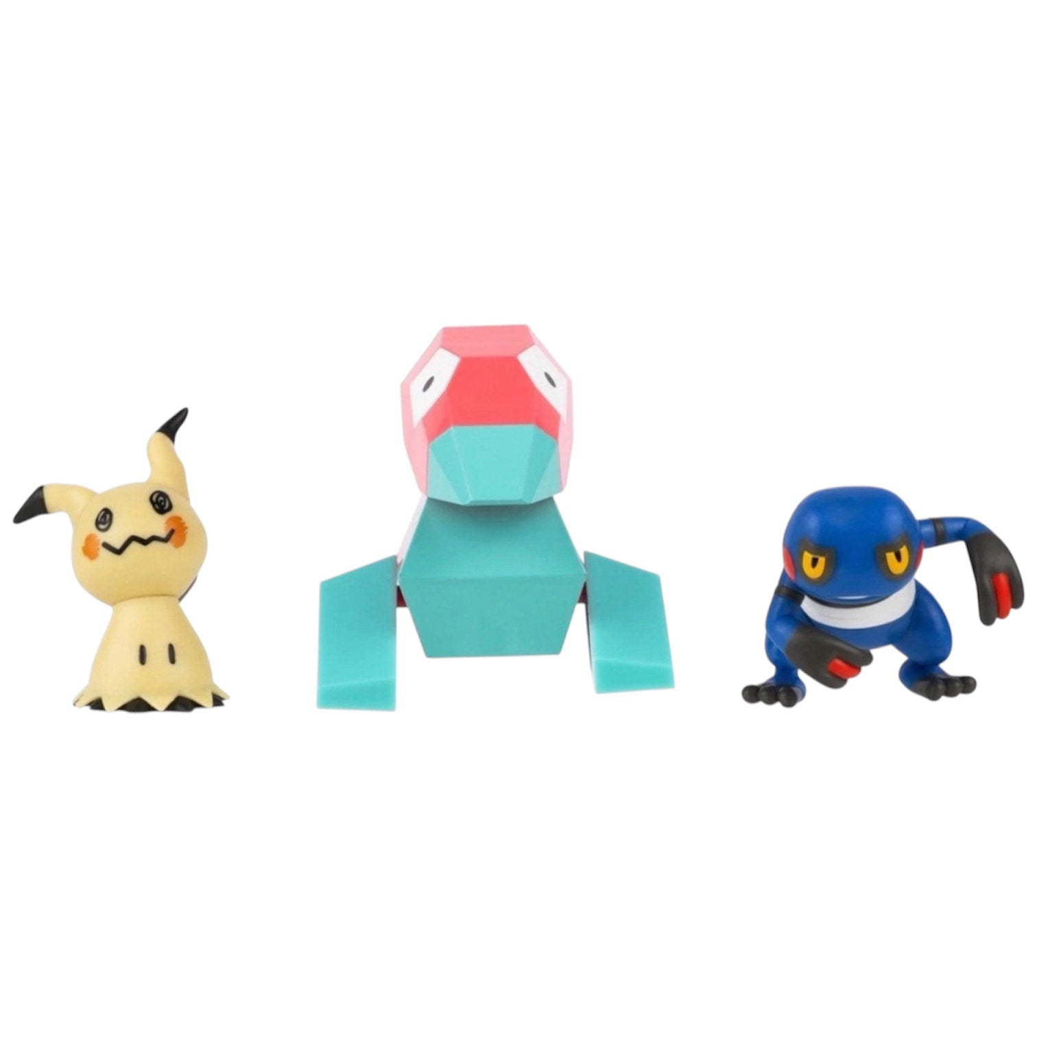 Pokémon Battle Figures Mimikyu + Porygon + Croagunk