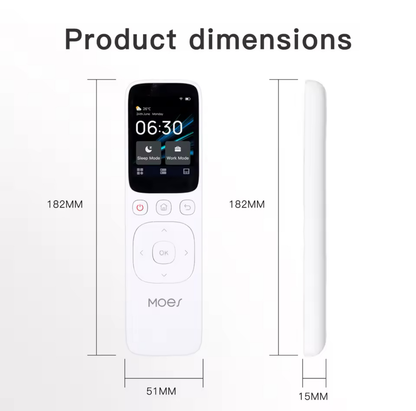 Moes White Smart Remote Control Works On Bluetooth WiFi RF IR & App Control