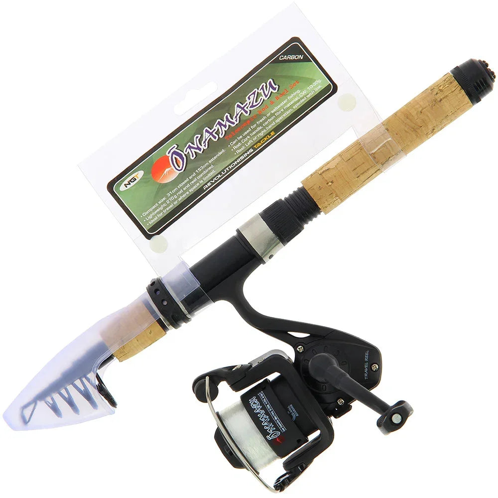 NGT Onamazu Telescopic Combo Mini 5ft Travel Telescopic Rod & Reel Carbon