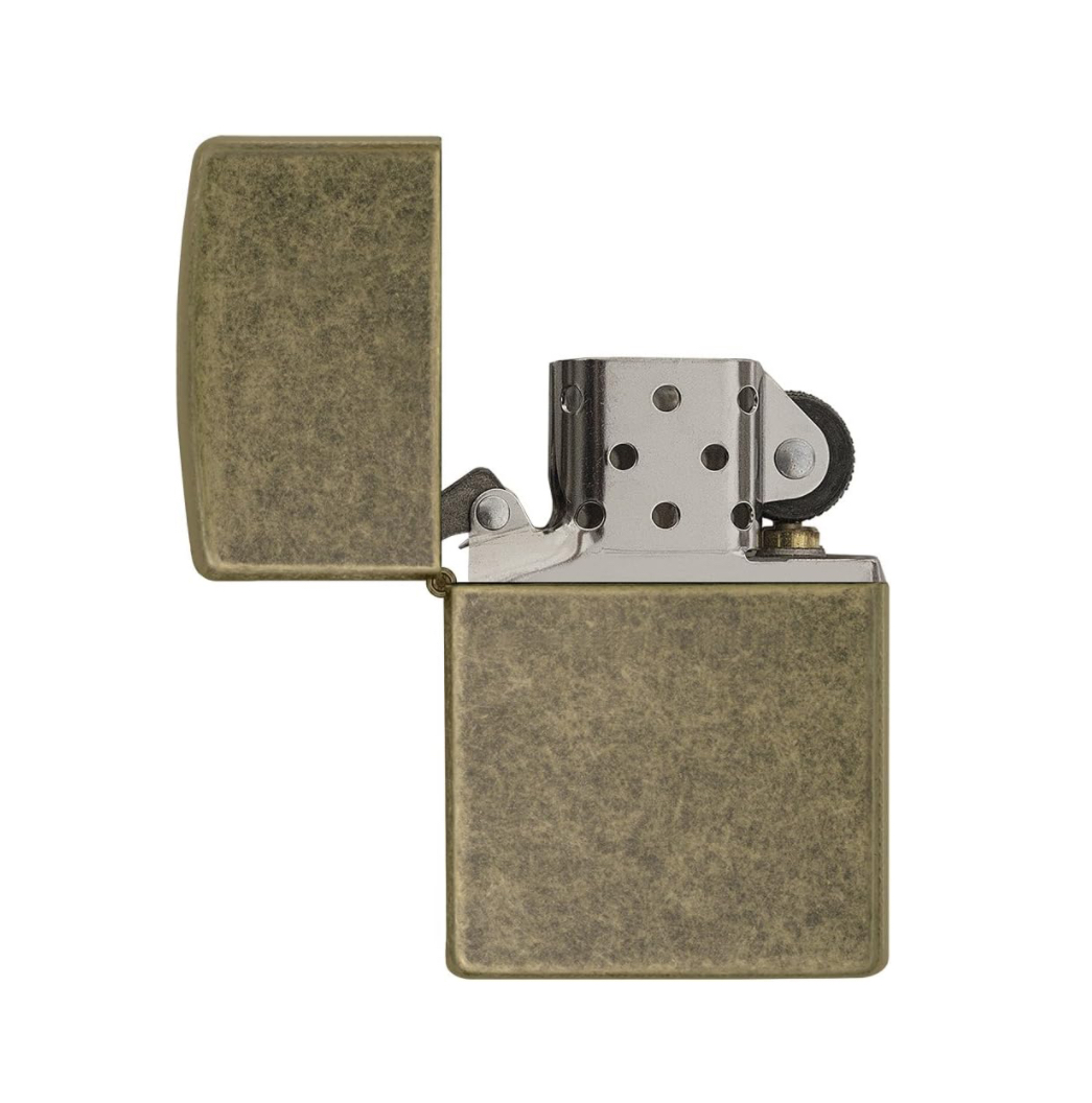 Zippo Regular Antique Brass Refillable Widproof Lighter