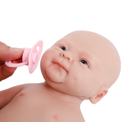 14" Reborn Full Silicone Baby Girl Doll - "Bebe"
