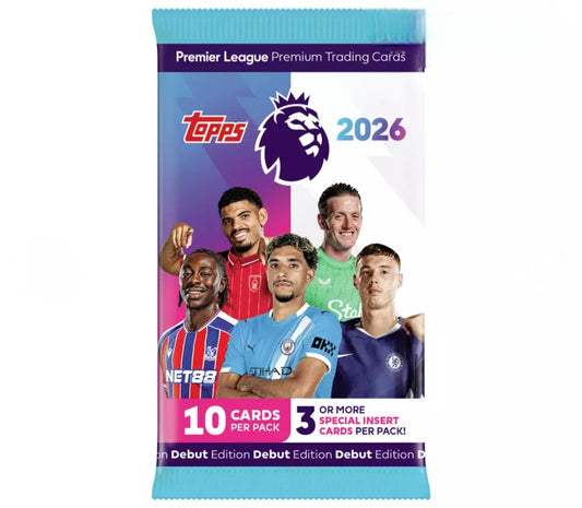 Topps Premier League 2026 Debut Trading Cards Pack Auto Rookie Gold Rare