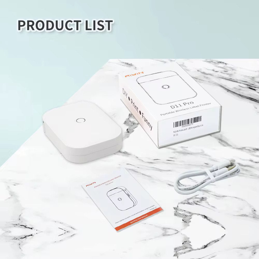 AiYin D11 Thermal Printer Label Maker With Roll Of Labels