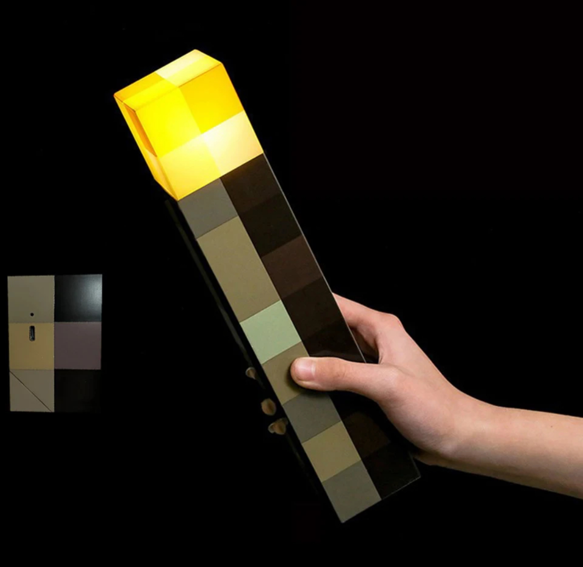 Minecraft Rechargeable Handheld & Wall Mounting Torch Lamp