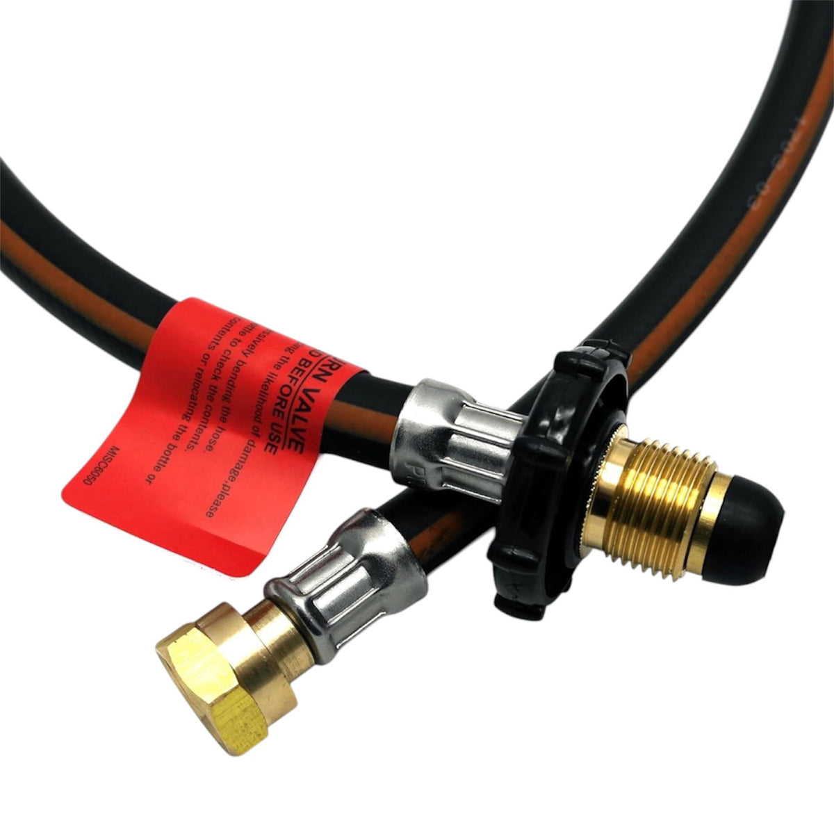 Propane Pigtail Hose 0.45m With Hand Wheel Non Return POL x W20 Fitting