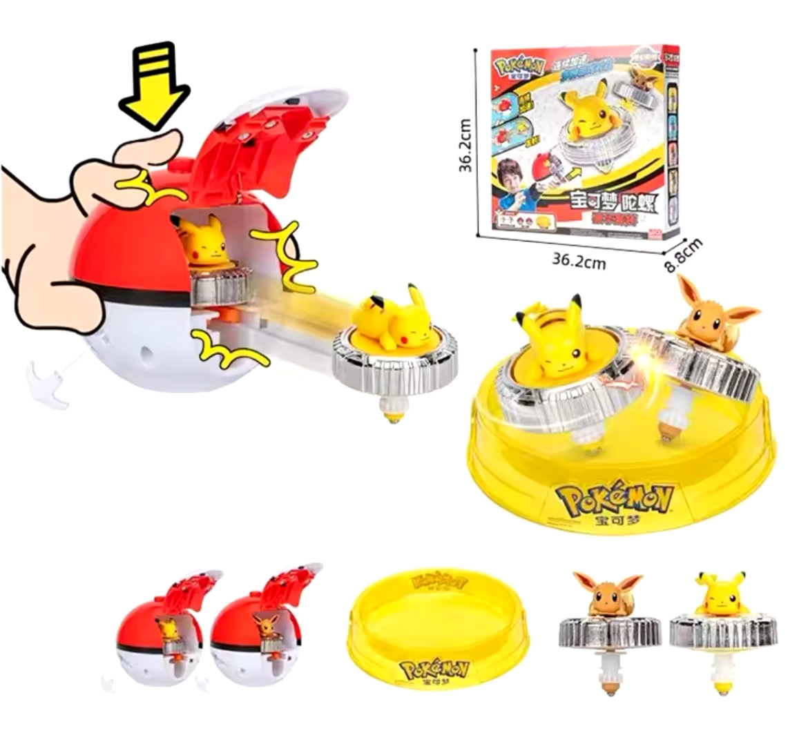 Pokémon Launcher Set Including Yellow Battle Arena Pikachu & Eevee Launchers