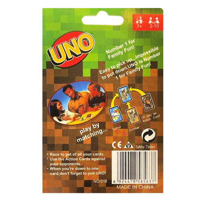 Minecraft UNO Family Fun Entertainment Game