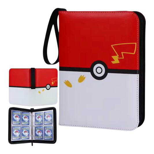 Pokémon Pikachu Pokeball 4 Pocket Ring Binder For TCG Storage
