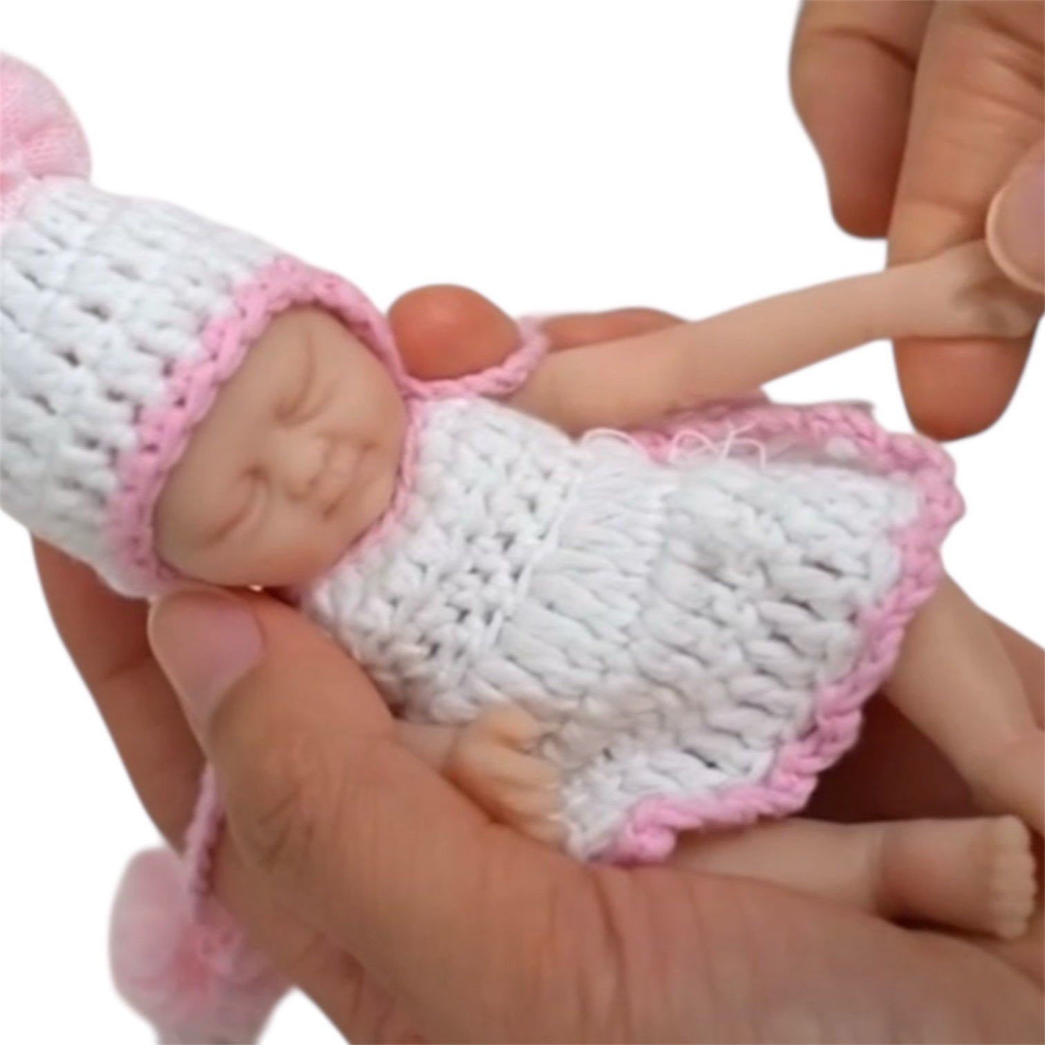 4.5" Reborn Full Silicone Baby Girl Doll - "Lucy"