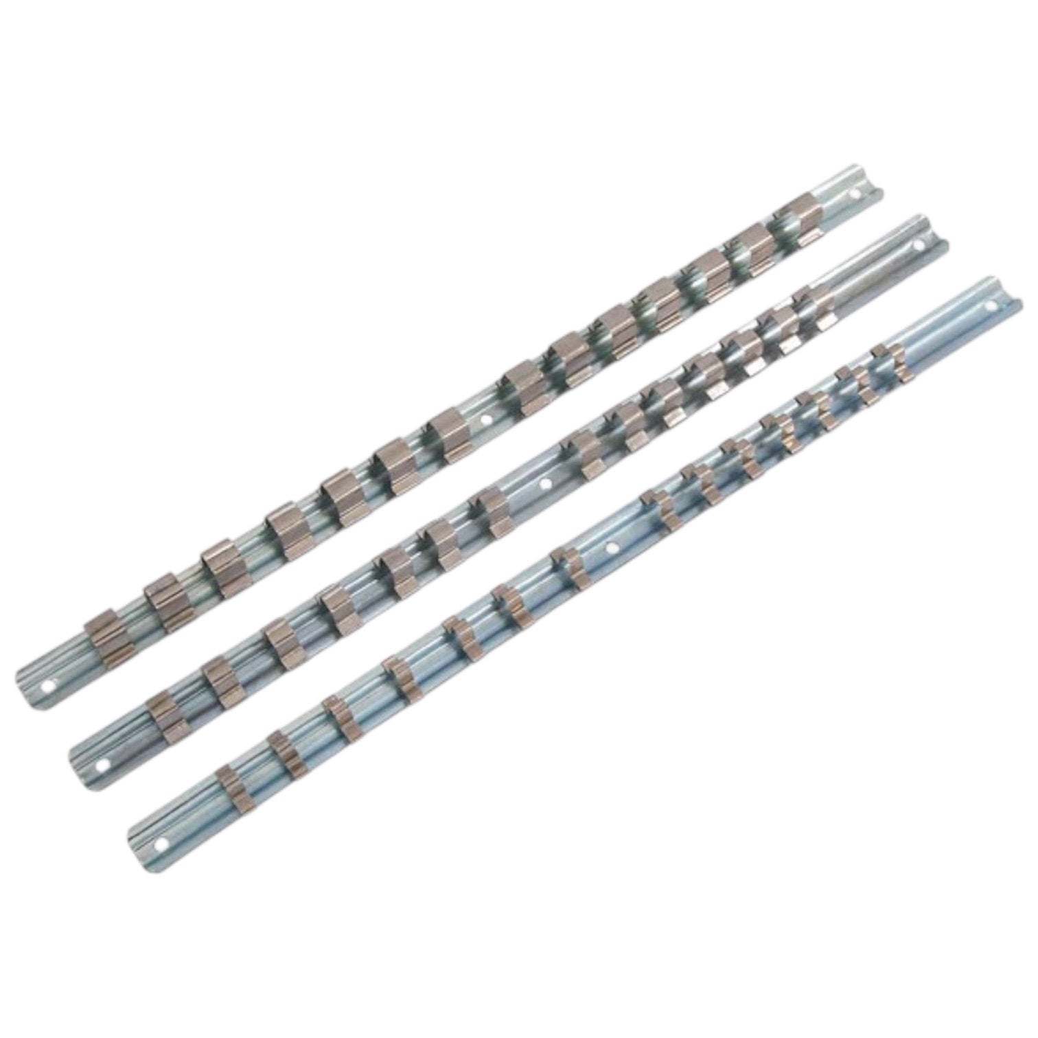 Neilsen 3 Piece Socket Rail Set Holder 1/2" 3/8" 1/4" Square Drive CT3797
