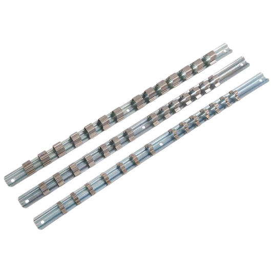 Neilsen 3 Piece Socket Rail Set Holder 1/2" 3/8" 1/4" Square Drive CT3797