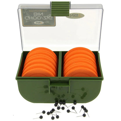 NGT Chod Zig Rig Bin Box With 10 x EVA Winders Carp Fishing Tackle Rig Storage