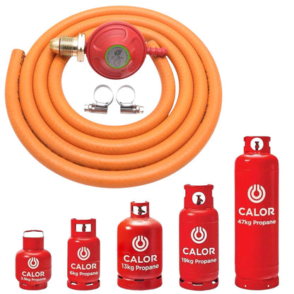 Propane Regulator Kit With 2m Gas Hose & x2 Jubilee Clips