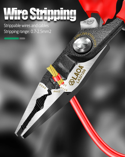 LAOA Insulated Wire Cutting Cable Stripping Needle Nose Pliers