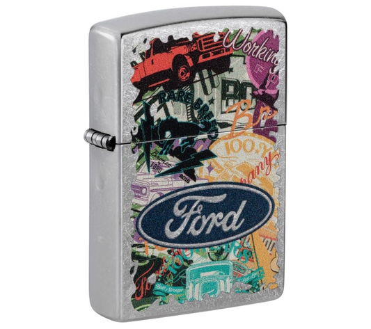 Zippo Regular Street Chrome Ford Design Refillable Windproof Li