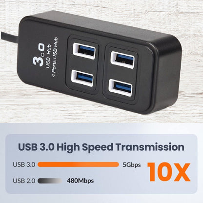 P1901 USB Hub x4 3.0 USB Ports Supports 1TB 5GBps 1.2m Cable