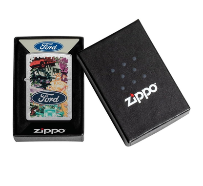 Zippo Regular Street Chrome Ford Design Refillable Windproof Li