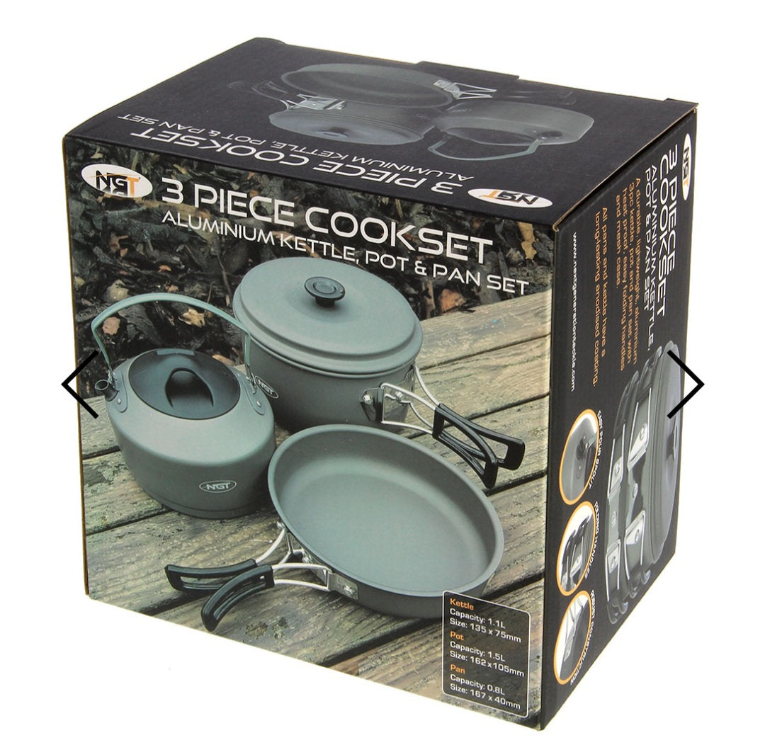 NGT Aluminium Cook Set Kettle Pot & Pan Set