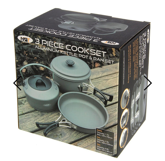 NGT Aluminium Cook Set Kettle Pot & Pan Set