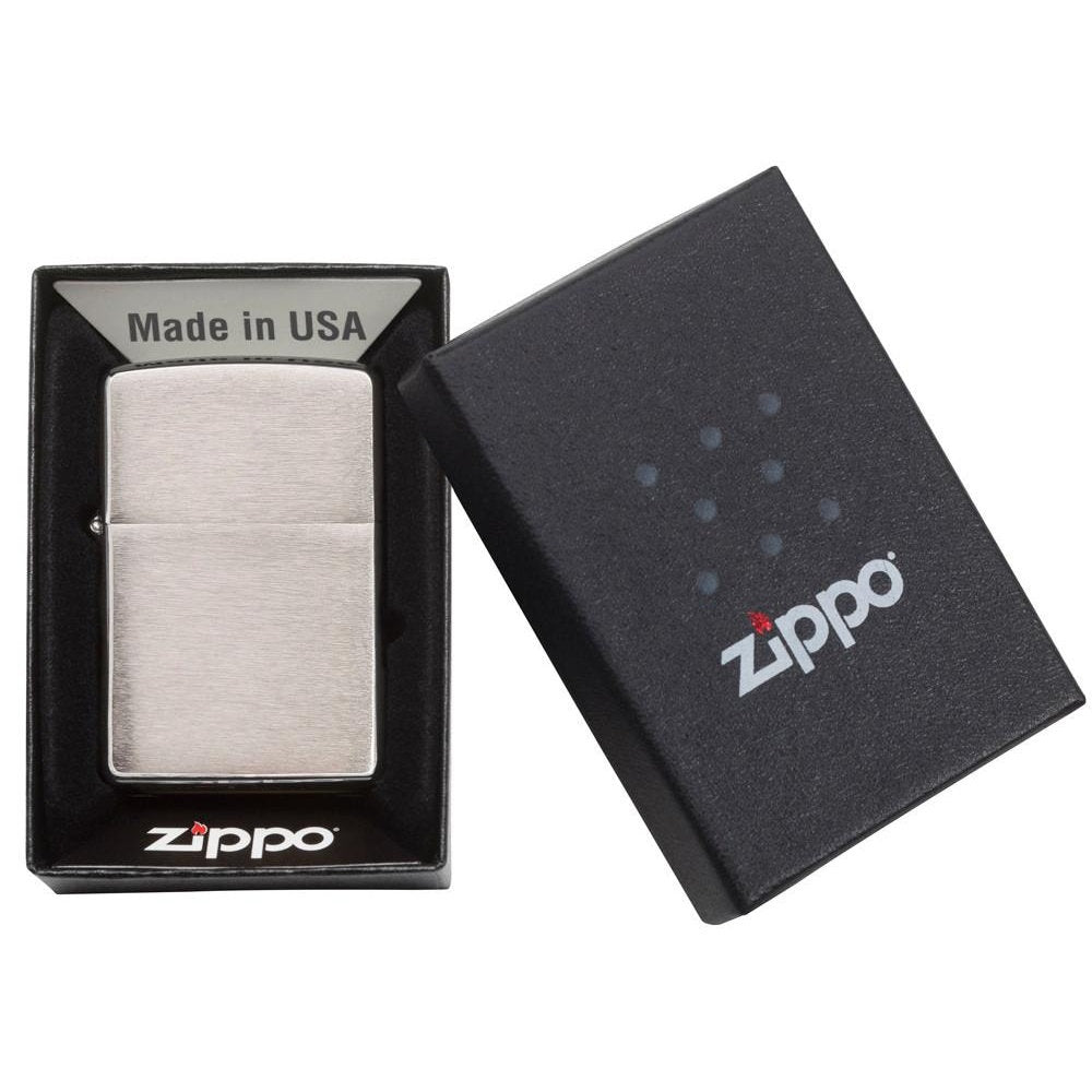 Zippo Regular Brushed Chrome Refillable Windproof Lighter