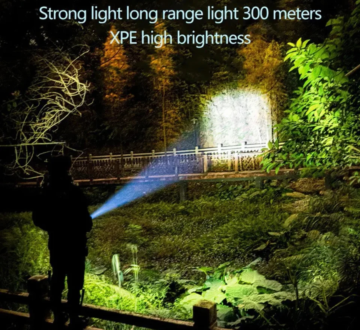 Rechargeable 5W LED Torch With Strong Light & Focus Portable Waterproof Bright