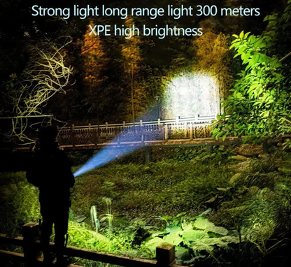 Rechargeable 5W LED Torch With Strong Light & Focus Portable Waterproof Bright