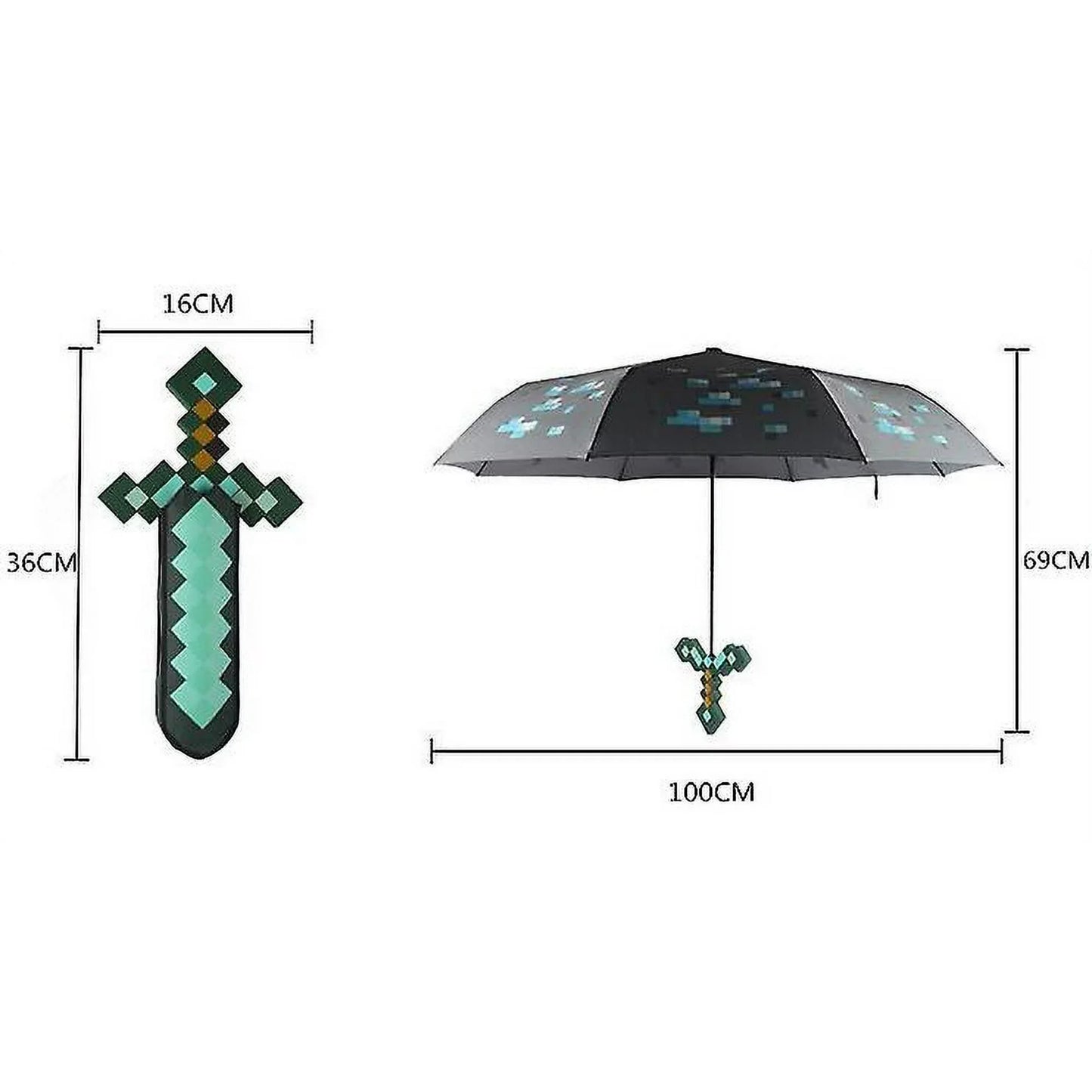 Minecraft Sword-Handle Umbrella Premium Quality with Gift Box