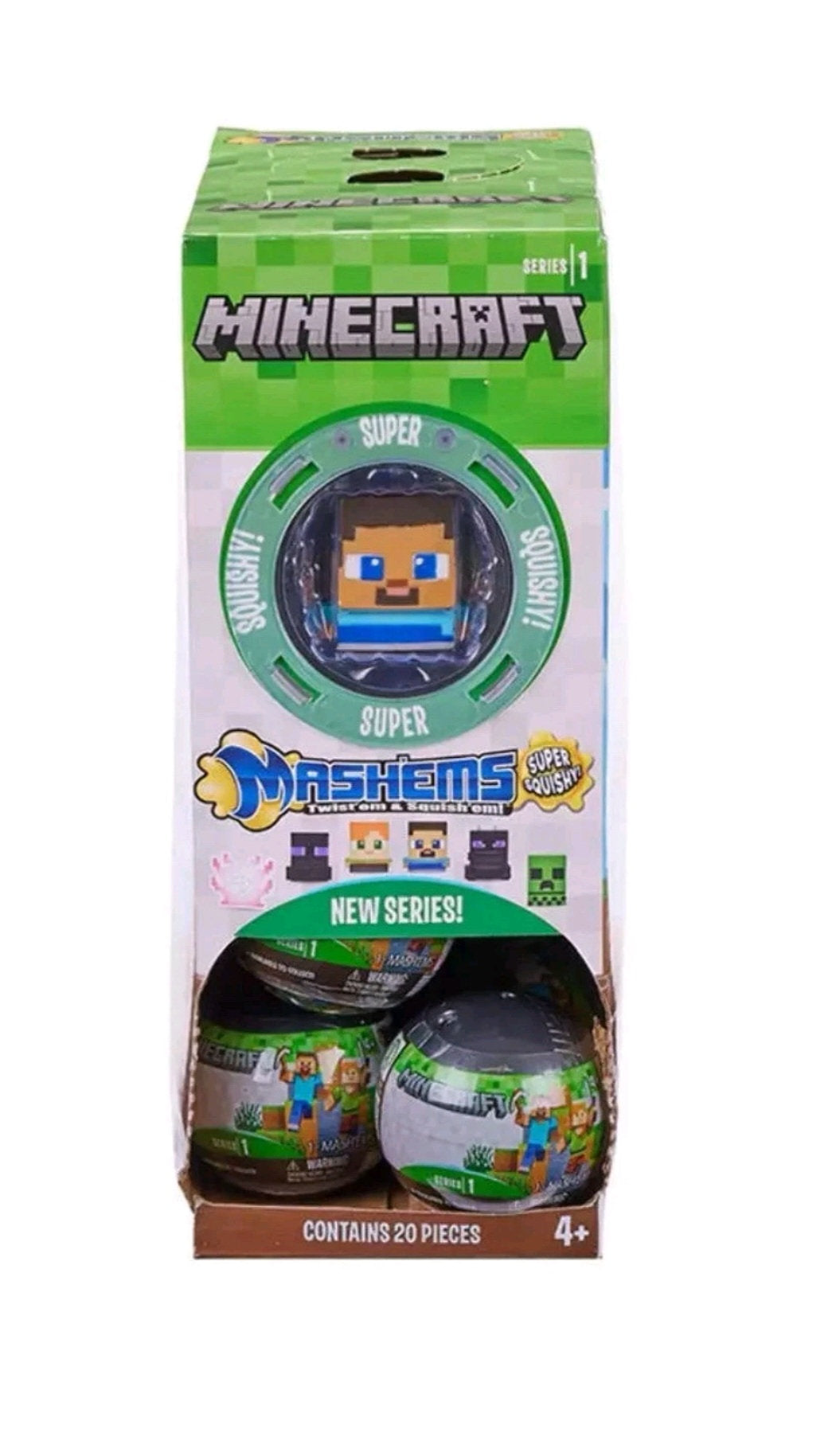 Minecraft Mash‚Äôems Mystery Capsule Squishy Toy Collectible Figures 6 to Collect