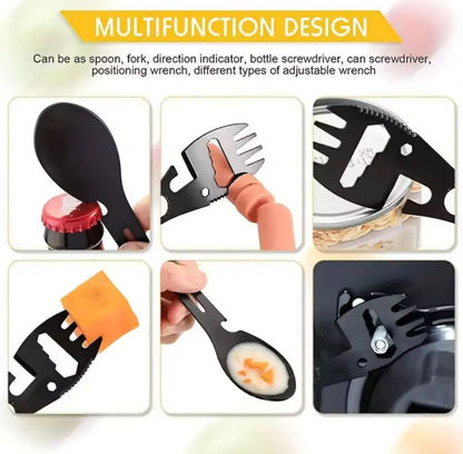 10 In 1 Utensil Set Including Fork Spoon Knife Bottle Opener & More
