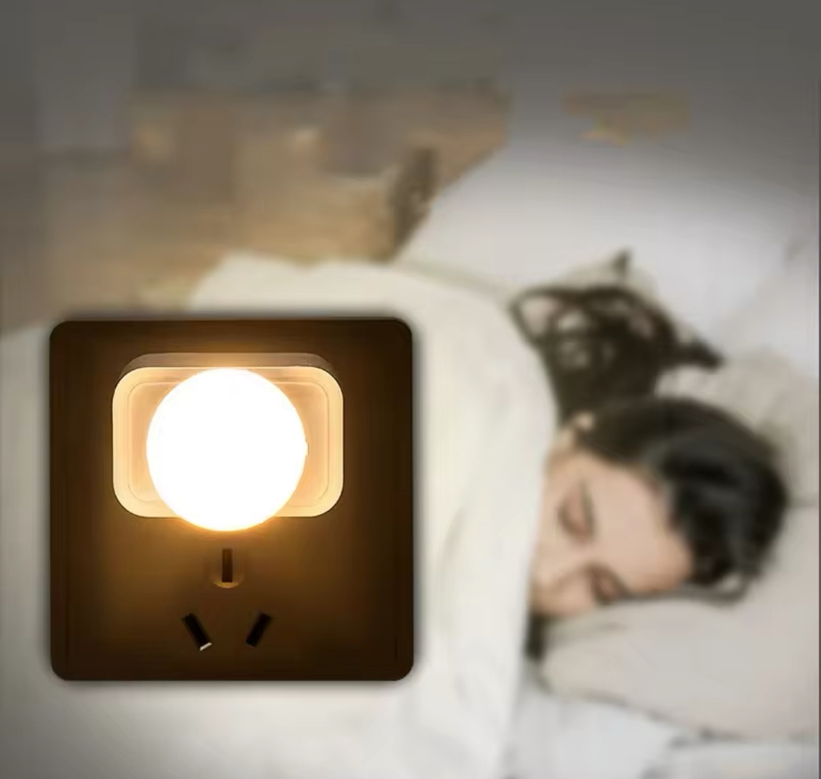 USB Warm White Plug In Night Light