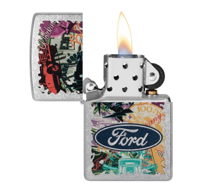 Zippo Regular Street Chrome Ford Design Refillable Windproof Li