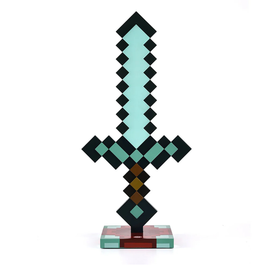 Minecraft Redstone Light Up Torch Sword Desktop Bedside Lamp