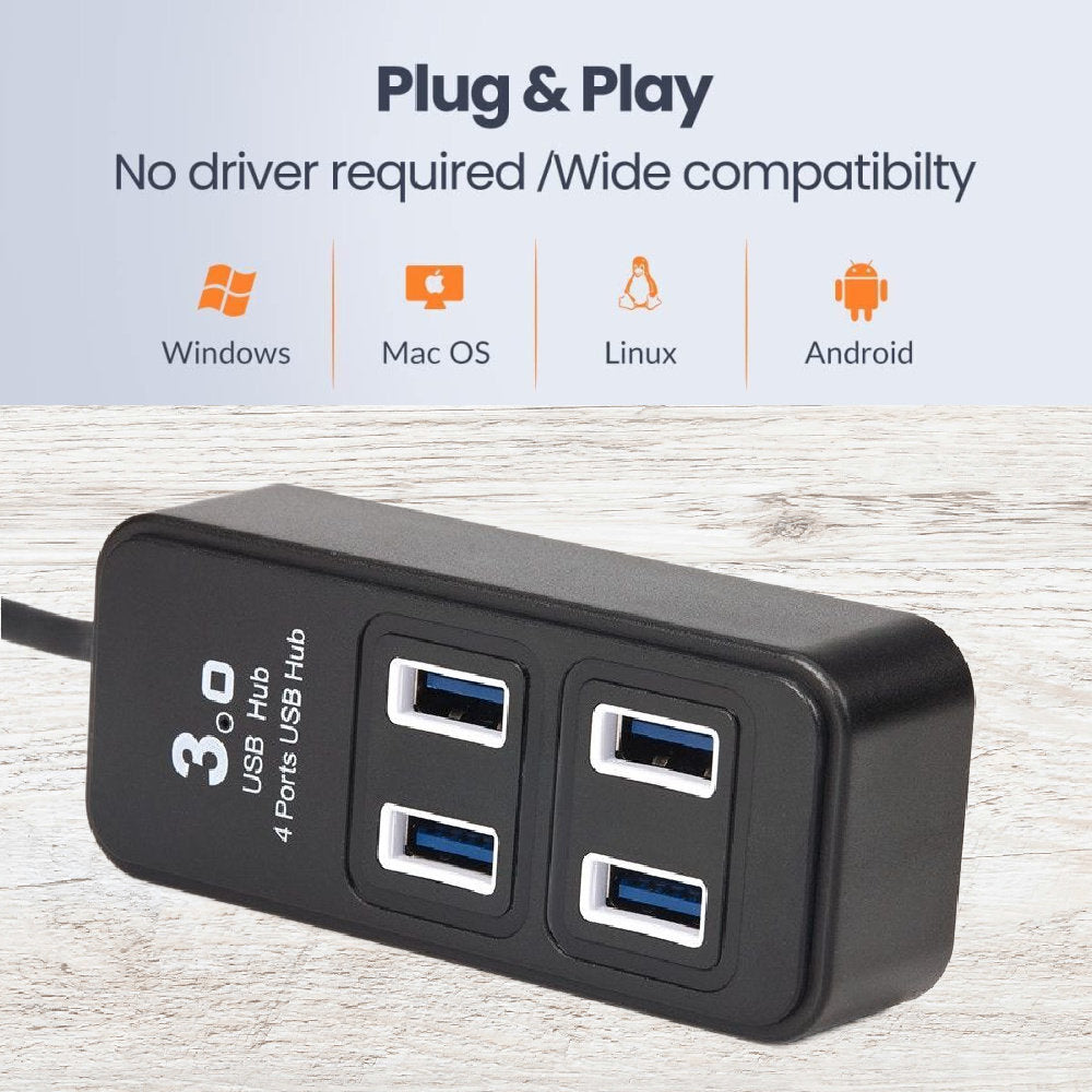 P1901 USB Hub x4 3.0 USB Ports Supports 1TB 5GBps 1.2m Cable