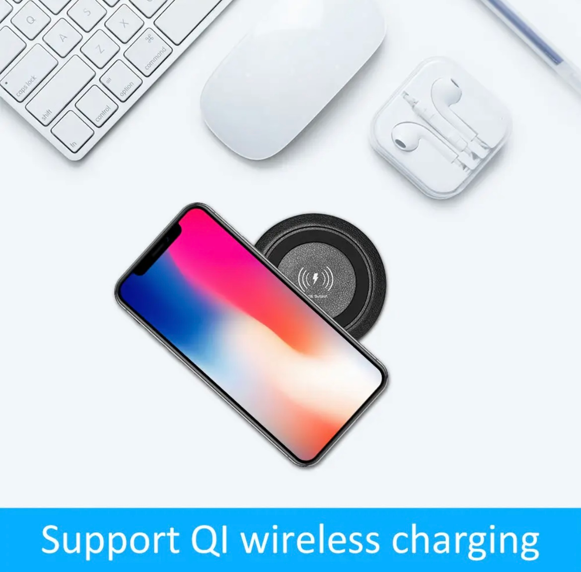 Desktop Embedded Pop Up Fast Wireless Charger With USB Ports Built In