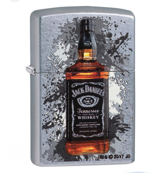 Zippo Regular Street Chrome Jack Daniels Design Refillable Windproof Lighter