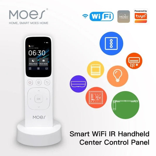 Moes White Smart Remote Control Works On Bluetooth WiFi RF IR & App Control