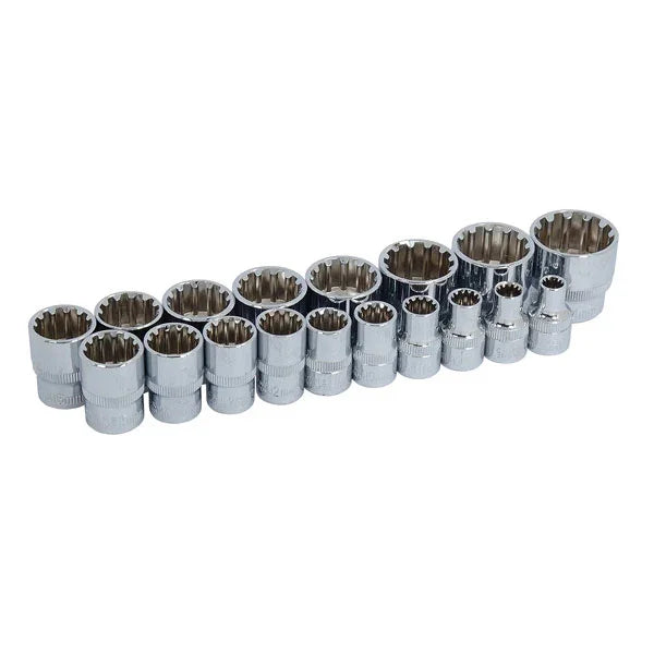 Neilsen 18 Piece 3/8" Drive Multi-Fit Socket Set Metric AF Star CR-V CT1116