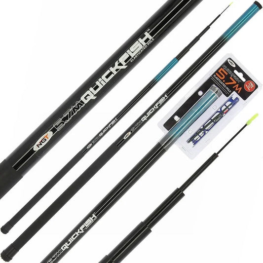 NGT 5.7m Quickfish Elasticated Whip with Pole Rig and Disgorger